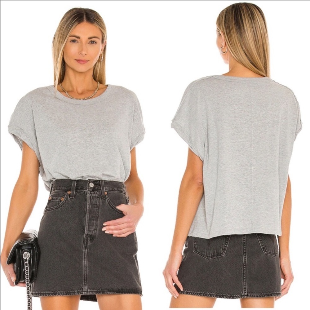 Free People We The Free GRAY You Rock T-Shirt: X-SMALL NWT.❗️LAST 1 IN-STOCK❗️ - Picture 1 of 4